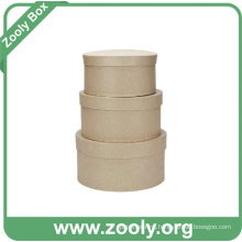 Natural Brown Kraft Cardboard Paper Round Nesting Hat Box